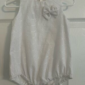 Rosalina Collection White Baby Romper